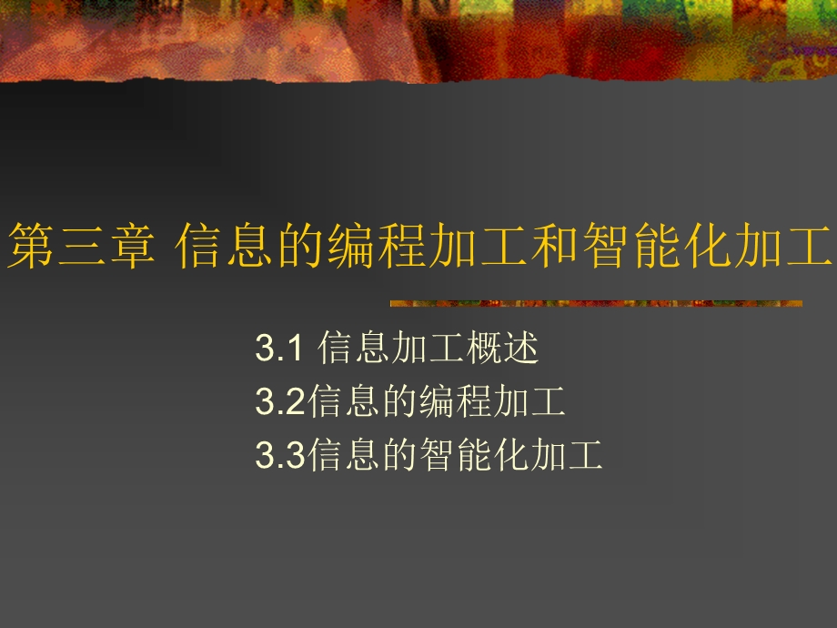 xuhui—第三章信息的编程加工和智能化加工课件.ppt_第1页