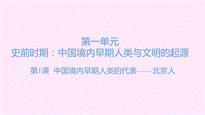 2022年新人教版历史七上单元练习PPT课件：第一单元.pptx