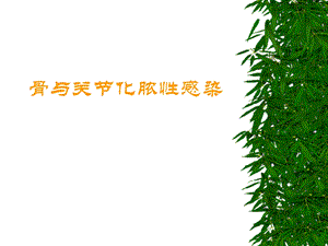 骨与关节化脓性感染课件.ppt