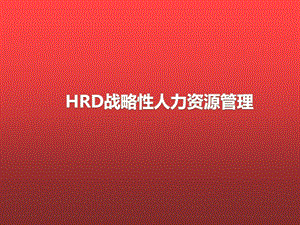 HRD战略性人力资源管理(精品案例)课件.ppt