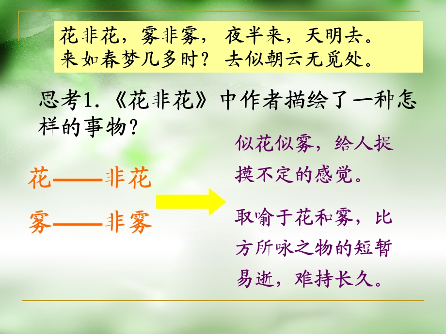 花非花雾非雾【唐】白居易课件.ppt_第2页