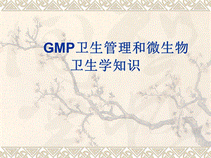 GMP卫生管理与微生物卫生学知识课件.ppt