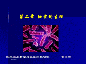 《医学微生物学》第2章-细菌的生理课件.ppt