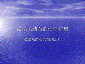 《泌尿系结石的治疗》课件.ppt