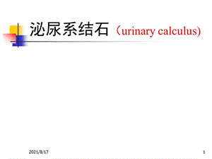 《泌尿系结石》课件.ppt