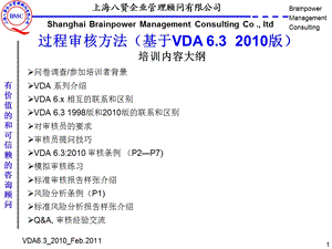 VDA63-XXXX过程审核培训课件.ppt