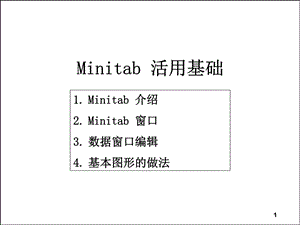 《MINITAB活用基础》课件.ppt