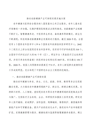 推动老龄健康产业可持续发展实施方案.docx