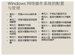 Windows网络操作系统配置与管理单元二任务2：安装RODC只读域控制器课件.ppt