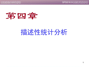 spss描述性统计分析教程课件.ppt