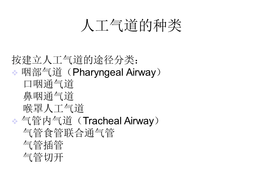 人工气道种类及气囊管理人工气道.ppt_第3页