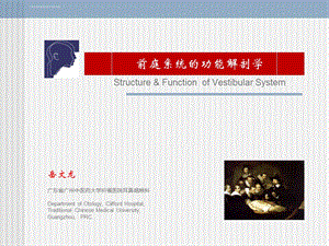 岳文龙《前庭系统的功能解剖学》ppt课件.ppt