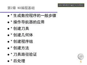 UGNX数控编程基础ppt课件.ppt