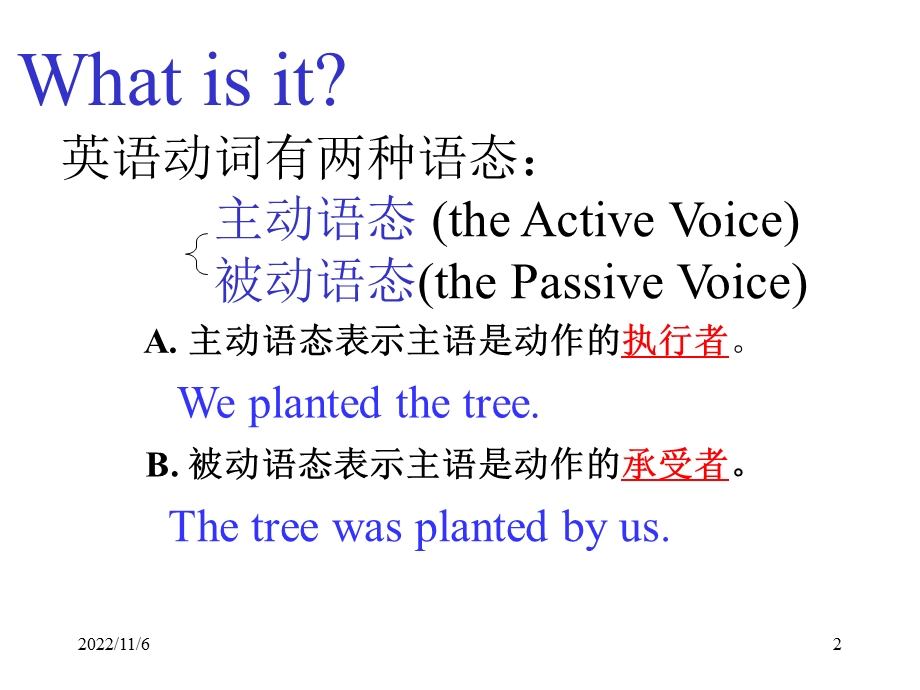 中考英语复习主动语态和被动语态课件.ppt_第2页