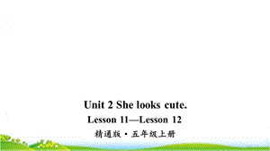 人教精通版五年级上英语Lesson11—Lesson12优质课件.ppt