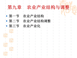 九章农业产业结构与调整课件.ppt