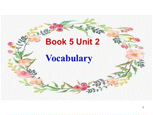 人教版高二必修五英语unit2Vocabulary单词识记课件(31张).ppt