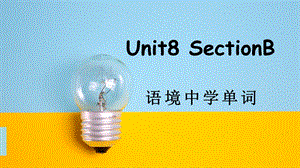 人教版九年级英语Unit8 SectionB 语境讲单词词组课件.pptx