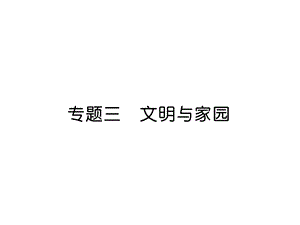 人教版9上道德与法治专题3文明与家园课件.ppt