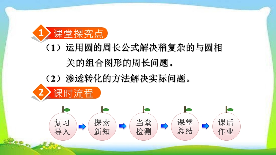 人教六上数5单元第3课时应用圆的周长解决问题课件.ppt_第2页