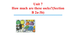 人教版七年级英语上Unit7Howmucharethesesocks(SectionB2a3b)公开课教学课件共35张.ppt