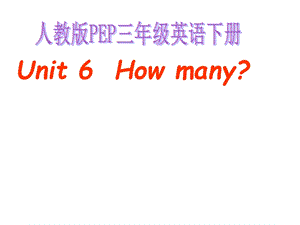 人教版英语3年级下册6单元How-many课件.ppt