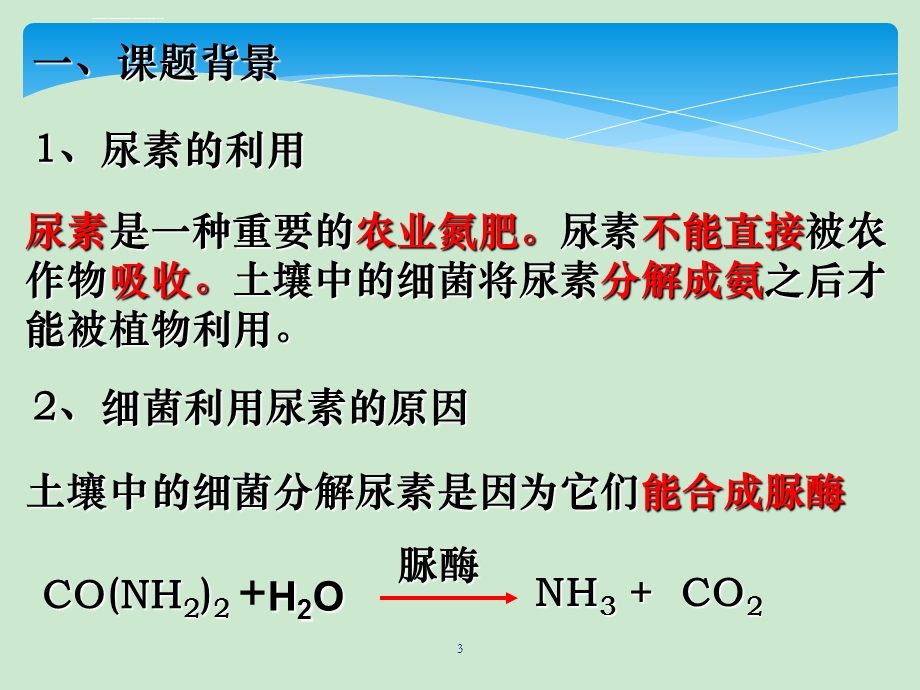 土壤中分解尿素的细菌的分离和计数课件.ppt_第3页