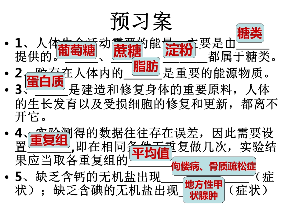 人教版七年级生物下册食物中的营养物质课件.ppt_第2页