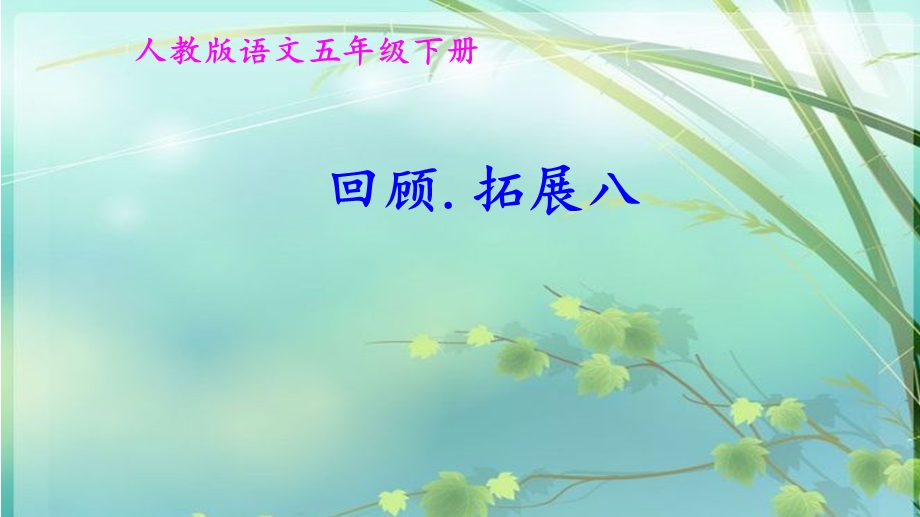 人教版小学语文五年级下册《口语交际与习作、回顾与拓展八》课件.ppt_第1页