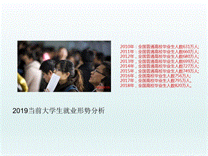 2019当前大学生就业形势分析ppt课件.ppt