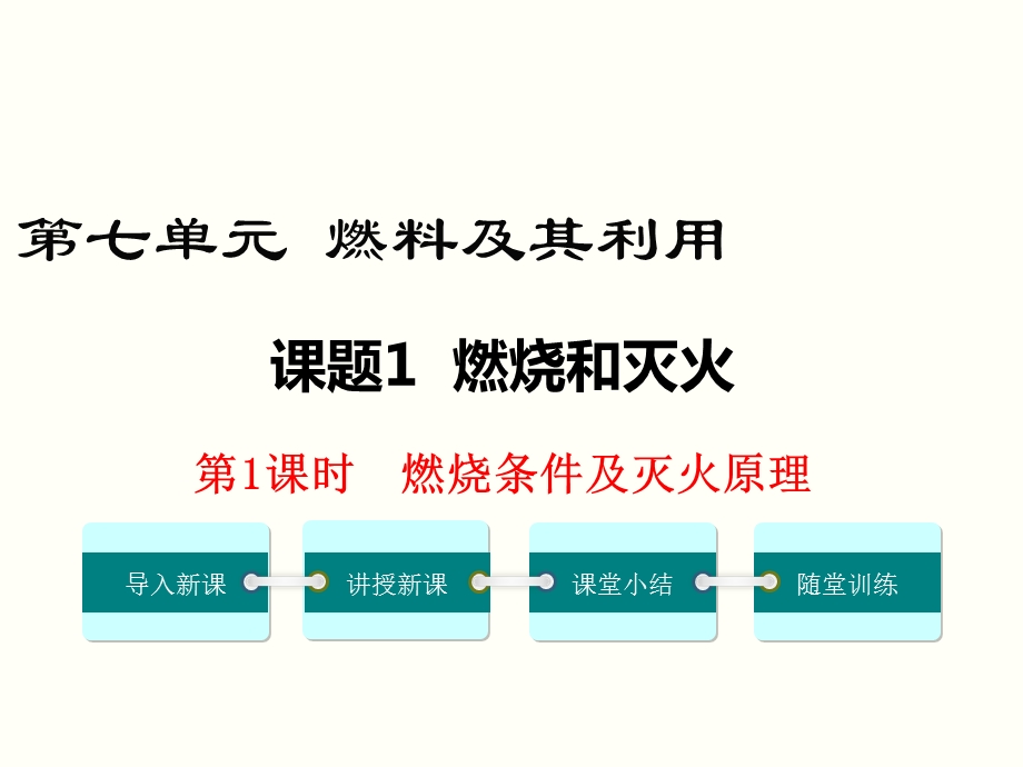 人教版九年级化学上册课件第七单元课题1第1课时燃烧的条件及灭火的原理.ppt_第1页