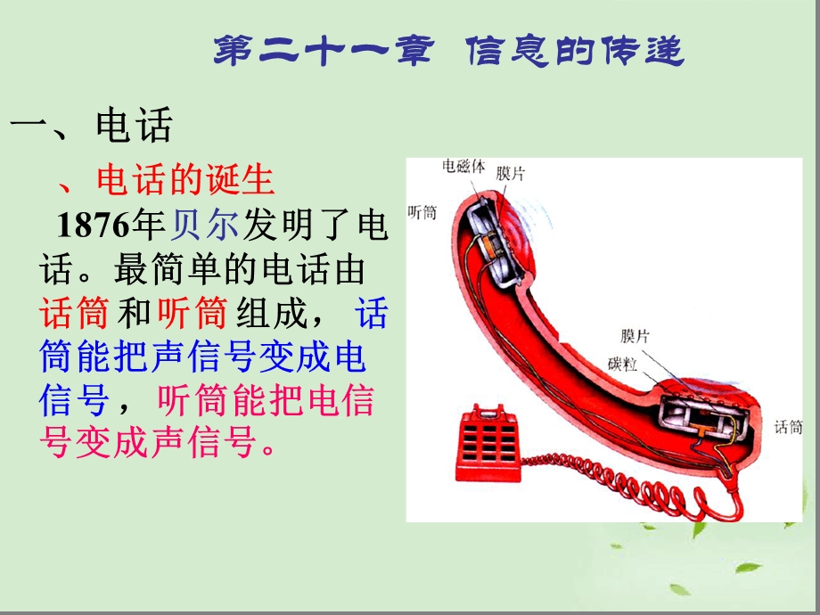 人教版九年级物理《信息的传递课件全章课件.ppt_第1页