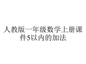 人教版一年级数学上册课件5以内的加法.ppt