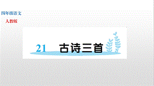 人教部编版四年级上册语文第七单元习题古诗三首课件.ppt