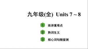 人教版中考英语知识点复习——九年级(全)Units7~8课件.ppt