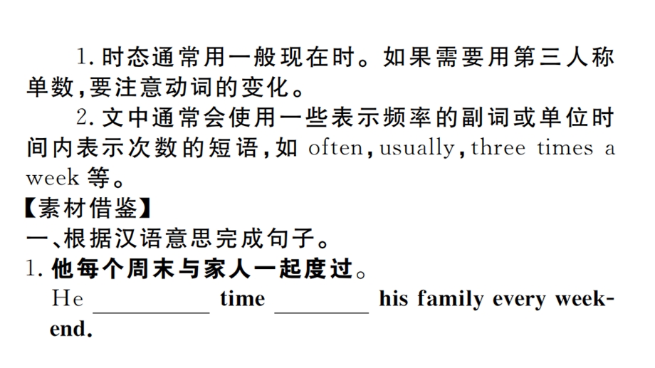 人教版八年级上册英语课件Unit2单元写作小专题.pptx_第3页