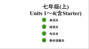 人教版中考英语词汇复习——七年级(上)Units1～4(含Starter)课件.ppt