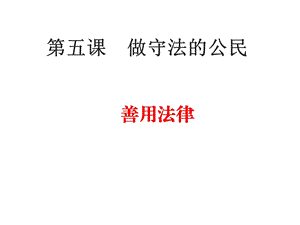 人教版道德与法治八年级上册53善用法律复习课件%28共30张%29.ppt