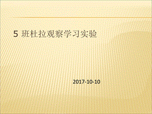 5班杜拉社会学习理论ppt课件.ppt