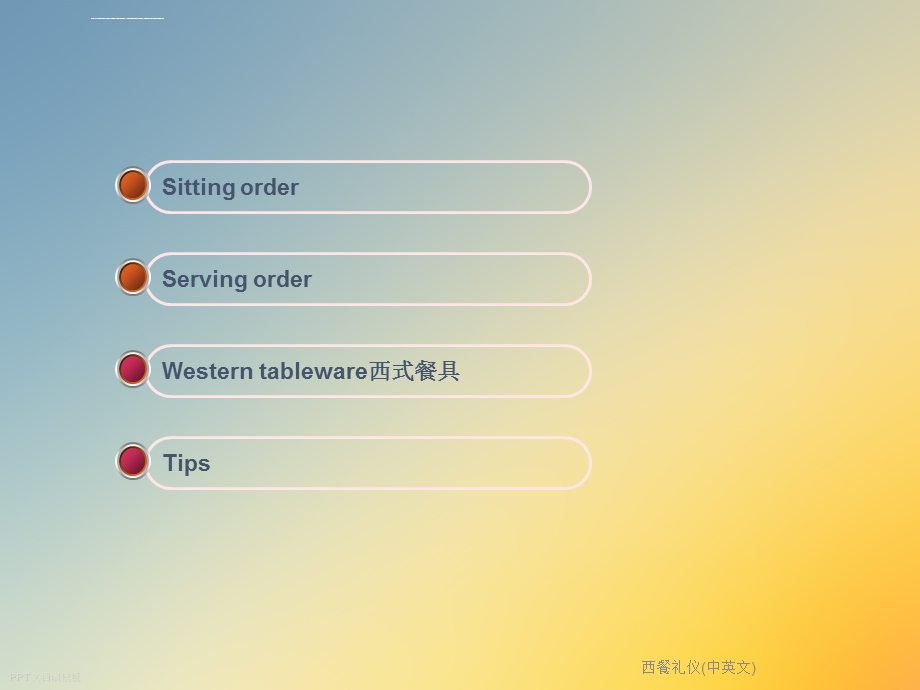 西餐礼仪(中英文)ppt课件.ppt_第2页