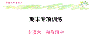 人教八年级上册英语专项六完形填空课件.ppt