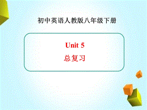 新人教版英语八年级下册Unit5总复习课件.ppt