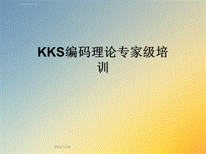 KKS编码理论专家级培训ppt课件.ppt