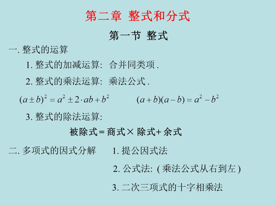 MBA数学整式分式ppt课件.ppt_第1页