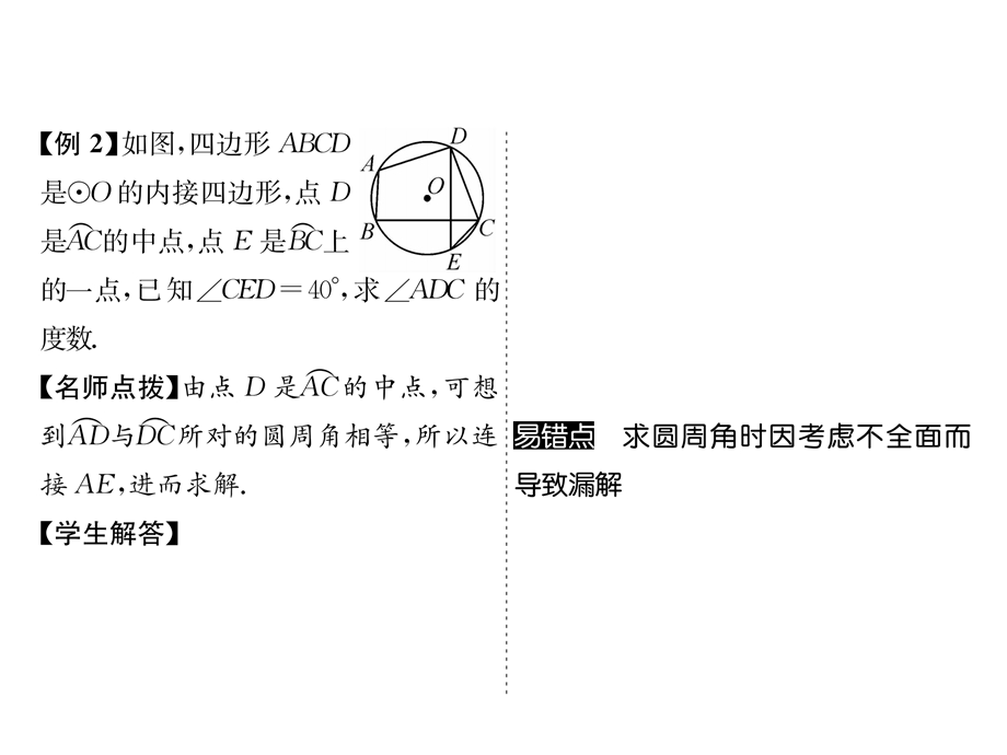 人教版九年级上册数学圆内接四边形作业课件含答案.ppt_第3页