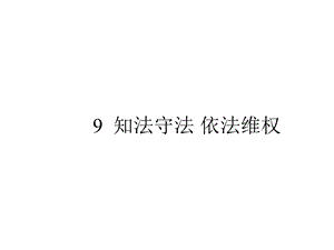 人教部编版六年级上册道德与法治9知法守法依法维权课件.pptx