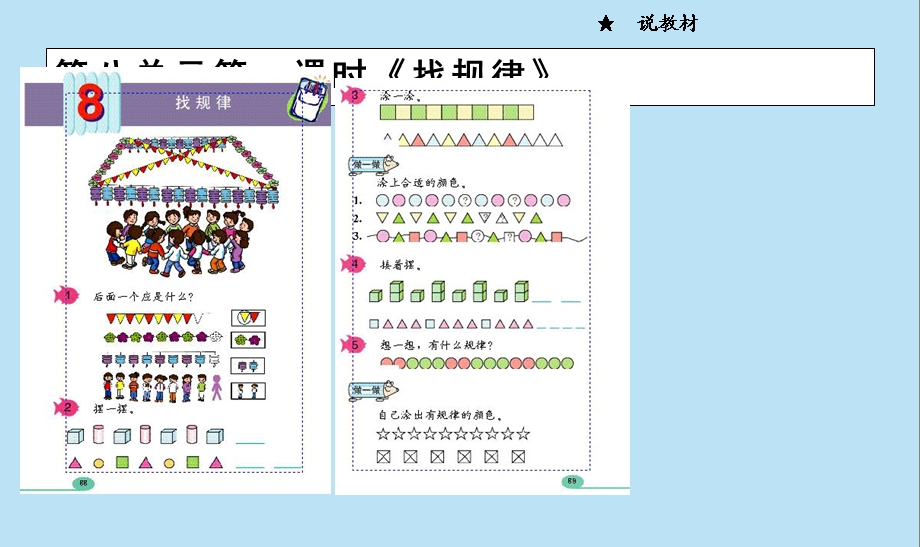 人教版数学一年级下册第七单元找规律说课课件.ppt_第2页