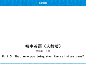 人教版八年级下册英语培优课件——Unit5单元检测.pptx