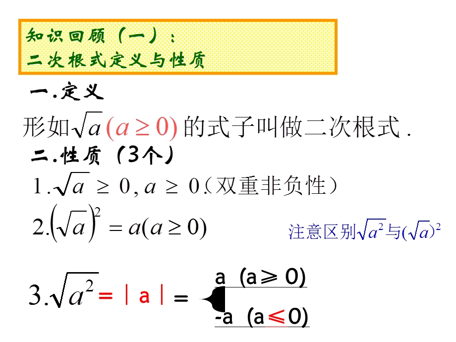 人教版八年级下册数学：二次根式复习.ppt_第2页