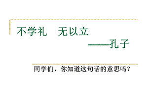 《不学礼无以立》主题班会ppt课件.ppt